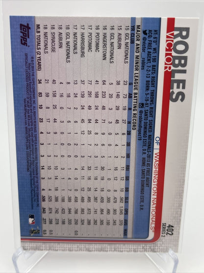 2019 Topps Victor Robles Baseball Card #402 Mint FREE SHIPPING