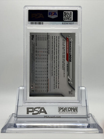 2020 Topps 582 Montgomery Club Set Francisco Lindor Baseball Card #201 PSA 10
