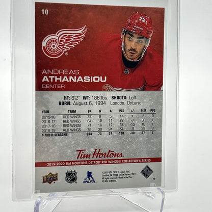 2019-20 Upper Deck Tim Hortons Andreas Athanasiou Card #10 Mint FREE SHIPPING