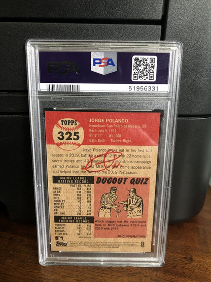 2020 Topps Living Set Jorge Polanco Baseball Card #325 PSA 9 Mint
