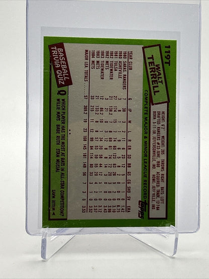 1985 Topps Traded Walt Terrell Baseball Card #119T NM-MT FREE SHIPPING