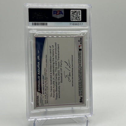 2022 Topps Transcendent VIP Party Ronald Acuna Jr. Card #2013 PSA 10 35/95