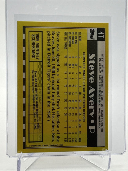 1990 Topps Traded Steve Avery Rookie Baseball Card #4T Mint FREE SHIPPING
