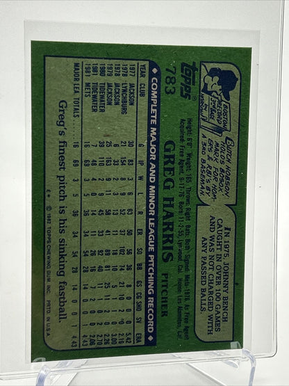 1982 Topps Greg Harris Baseball Card #783 NM-Mint FREE SHIPPING