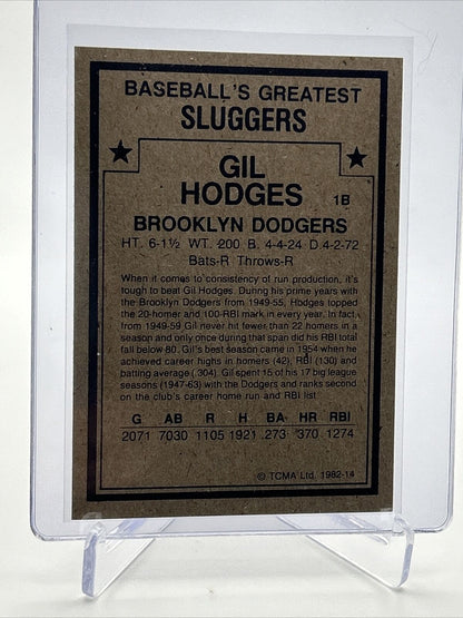 1982 TCMA Greatest Sluggers Gil Hodges Baseball Card #14 Mint FREE SHIPPING