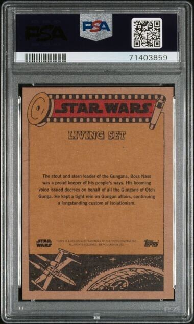 2022 Topps Star Wars Living Set Boss Nass Card #339 PSA 10 Gem Mint