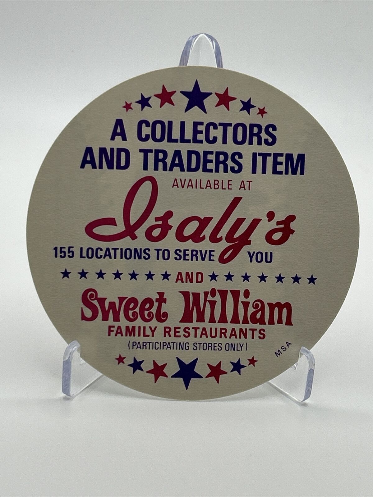 1976 Isaly's Sweet William Disc Bobby Murcer Baseball Card NM-MT FREE SHIPPING