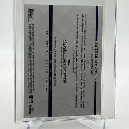 2022 Topps x Derek Jeter Xander Bogaerts Baseball Card #10 Mint FREE SHIPPING
