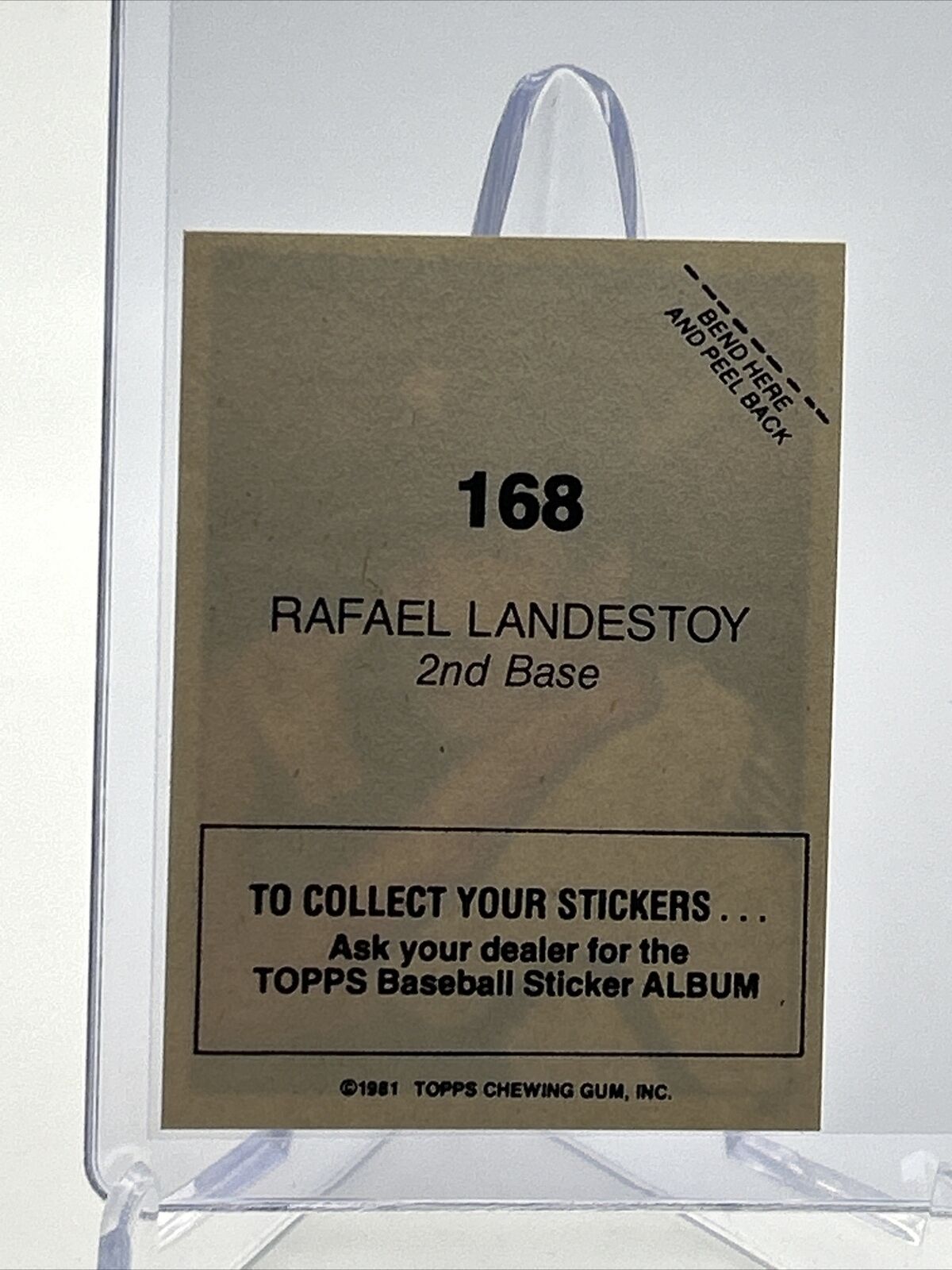1981 Topps Stickers Rafael Landestoy Baseball Card #168 NM-Mint FREE SHIPPING