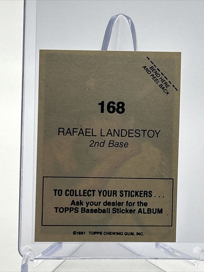 1981 Topps Stickers Rafael Landestoy Baseball Card #168 NM-Mint FREE SHIPPING