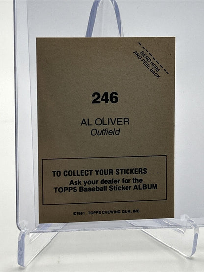 1981 Topps Stickers Al Oliver FOIL Baseball Card #246 NM-Mint FREE SHIPPING