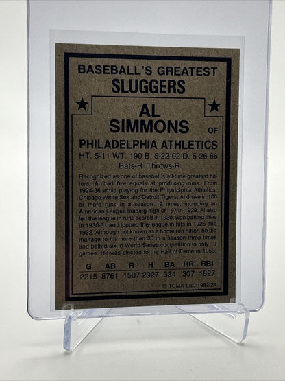 1982 TCMA Greatest Sluggers Al Simmons Baseball Card #24 Mint FREE SHIPPING