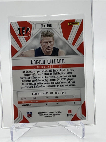 2020 Panini Phoenix FIRE BURST Logan Wilson Rookie #198 Mint FREE SHIPPING