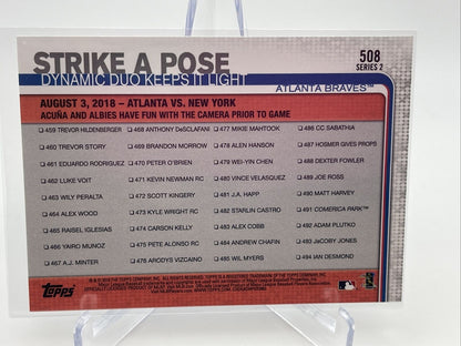 2019 Topps Strike A Pose Baseball Card #508 Mint FREE SHIPPING
