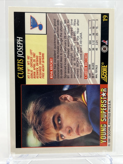 1991-92 Score Young Superstars Curtis Joseph Hockey Card #19 Mint FREE SHIPPING