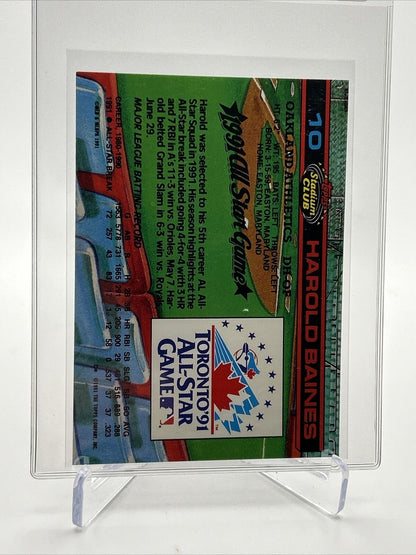 1992 Stadium Club Dome Harold Baines Baseball Card #10 Mint FREE SHIPPING