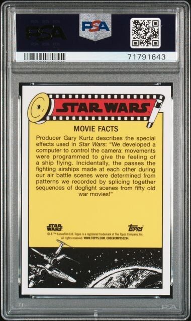2022 Topps Star Wars Sapphire AQUA Honored for Their Heroism! #116 PSA 10