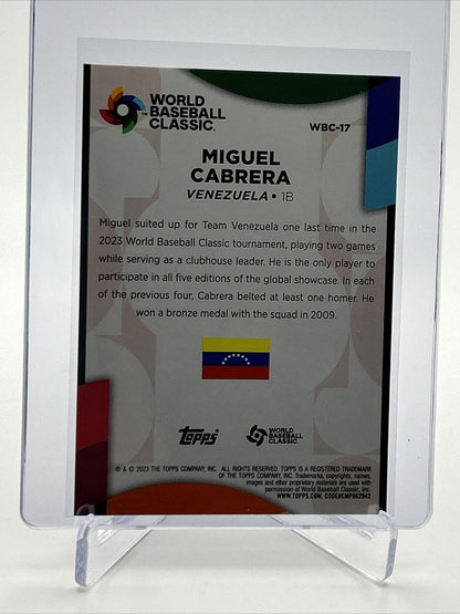 2023 Topps World Baseball Classic Stars Miguel Cabrera #WBC-17 FREE SHIPPING