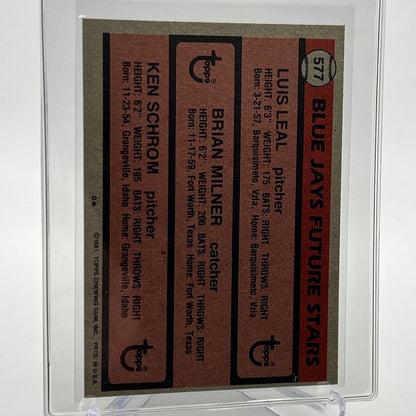 1981 Topps Blue Jays Future Star Rookie Baseball Card #577 NM-Mint FREE SHIPPING
