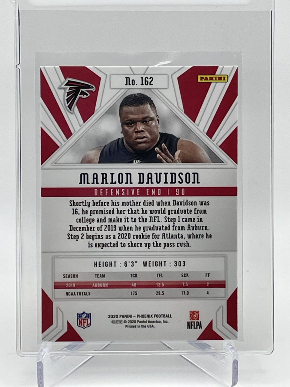 2020 Panini Phoenix FIRE BURST Marlon Davidson Rookie #162 Mint FREE SHIPPING