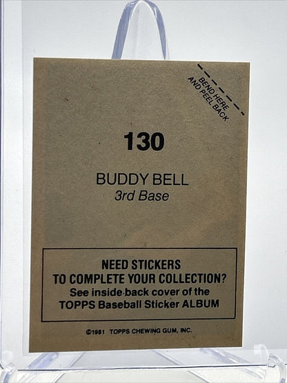 1981 Topps Stickers Buddy Bell Baseball Card #130 NM-Mint FREE SHIPPING