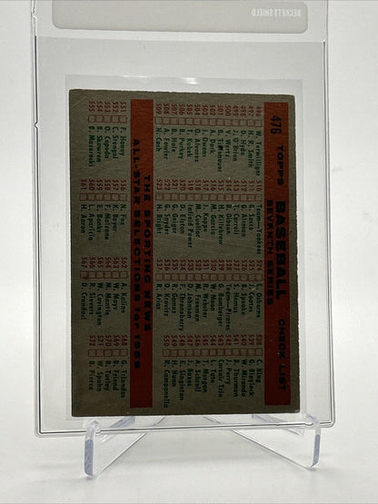 1959 Topps Cleveland Indians Baseball Card #476 VG Quality FREE SHIPPING