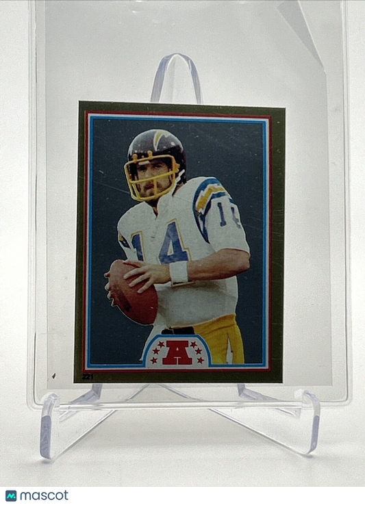 1982 Topps Dan Fouts Sticker Coming Soon #221 NM FREE SHIPPING