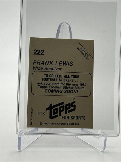 1982 Topps Frank Lewis Sticker Coming Soon #222 NM FREE SHIPPING