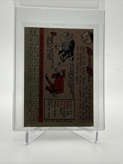 1958 Topps Murray Wall Baseball Card #410 VG Quality FREE SHIPPING