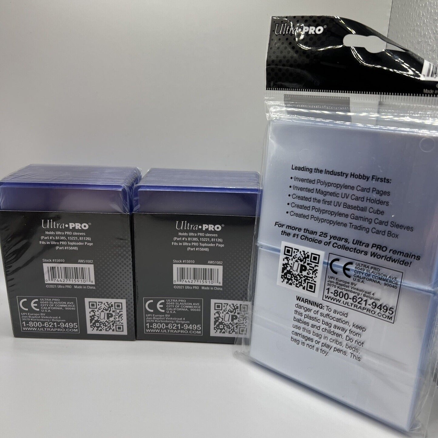 Ultra Pro 3X4 PLATINUM Toploaders 35pt 2 Packs of 25 and 100 PLATINUM SLEEVES