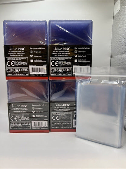 Ultra Pro 3X4 Gold Rookie 75pt Toploaders 4 Packs of 25 AND 100 THICK SLEEVES