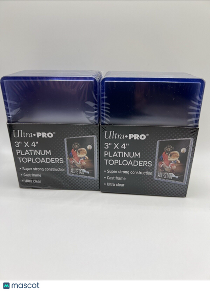 Ultra Pro 3X4 PLATINUM Toploaders 35pt 2 Packs of 25 for Standard Sized Cards
