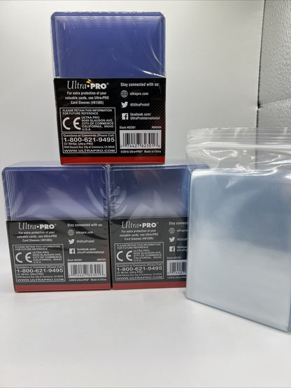Ultra Pro 3X4 Thick Toploaders 120pt Point 3 Packs of 10 AND 100 Thick Sleeves