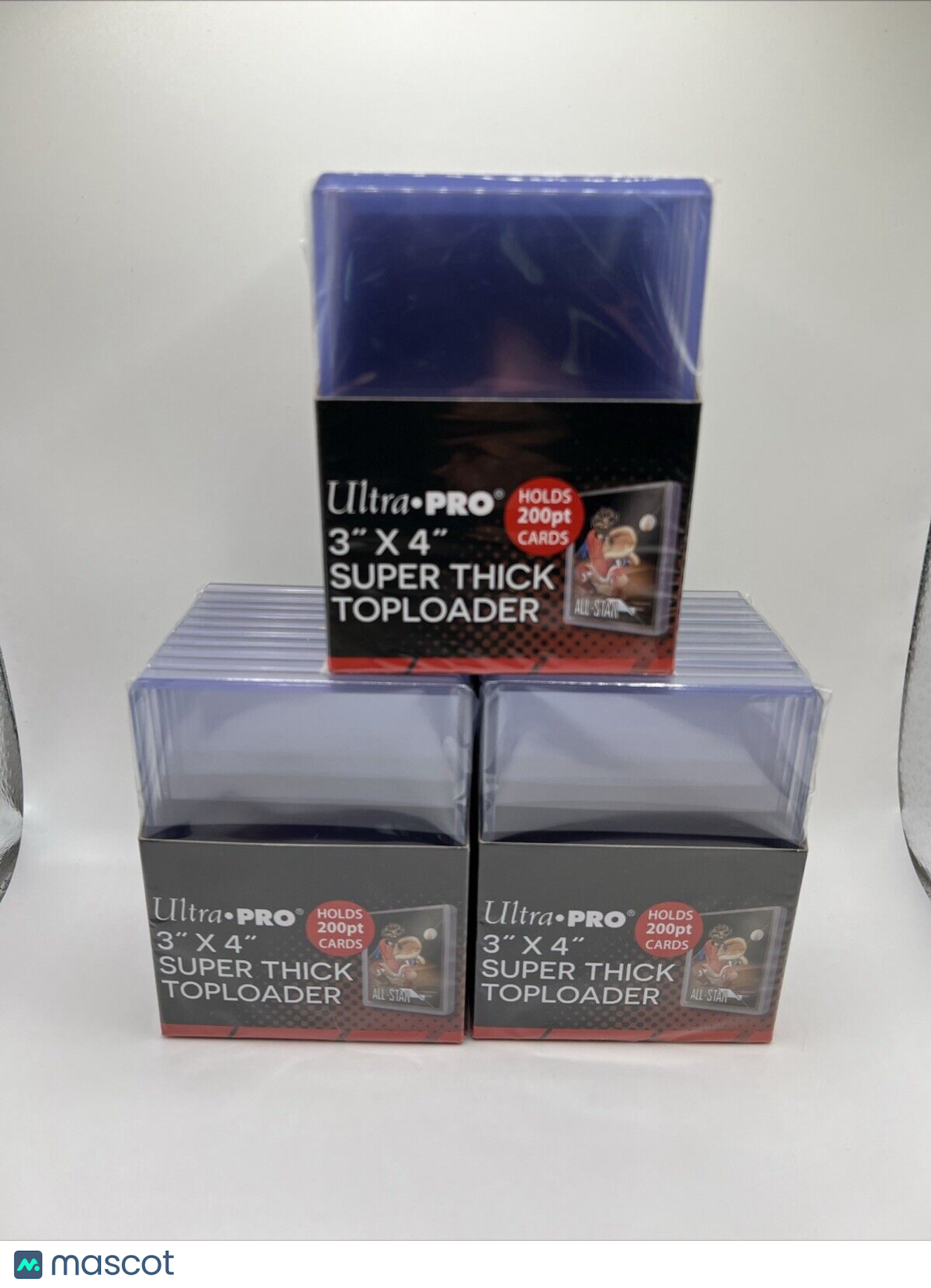 Ultra Pro 3X4 Super Thick Toploaders 3 Packs of 10 for up to 200pt Cards