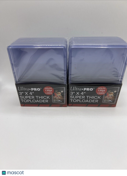 Ultra Pro 3X4 Super Thick Toploaders 130pt Point 2 Packs of 10 for Thick Cards