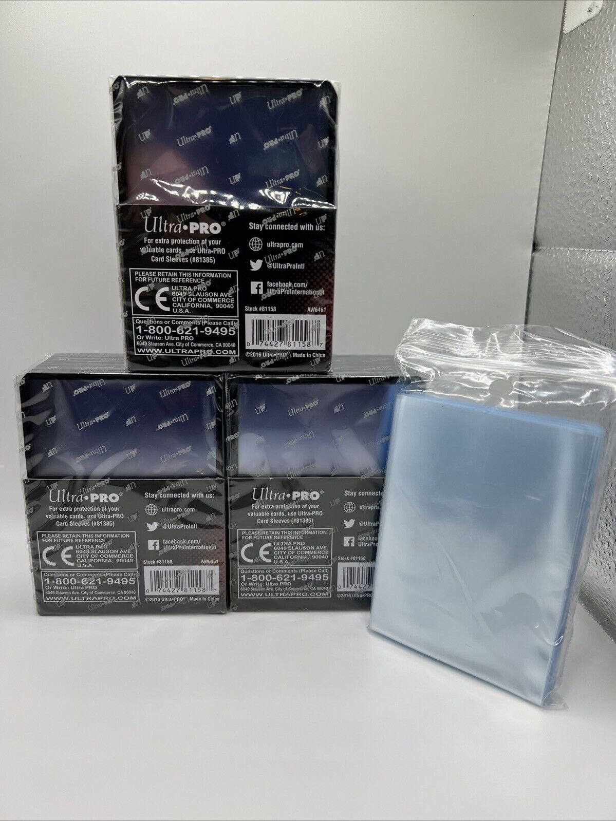 Ultra Pro 3X4 BLACK BORDER Toploaders 35pt 3 Packs of 25 AND 100 SLEEVES