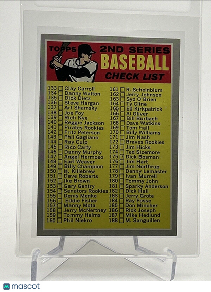 1970 Topps 2nd Series Checklist Baseball Card #128 EX-MT Quality FREE SHIPPING