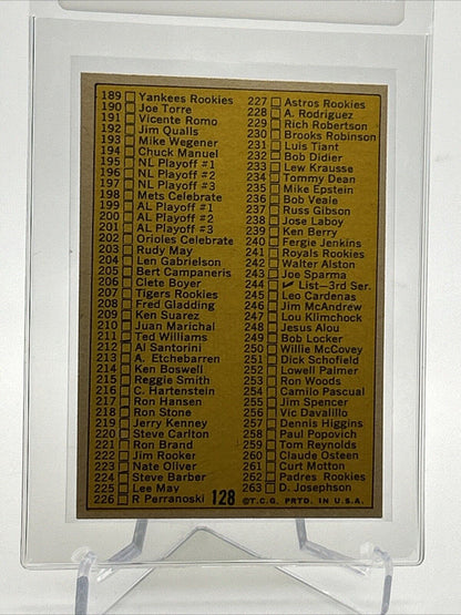 1970 Topps 2nd Series Checklist Baseball Card #128 EX-MT Quality FREE SHIPPING