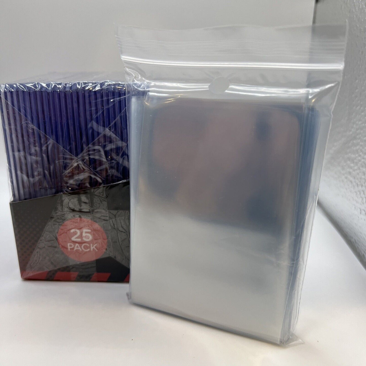 Ultra Pro 3X4 Gold Rookie 75pt Toploaders 1 Pack of 25 AND 100 THICK SLEEVES