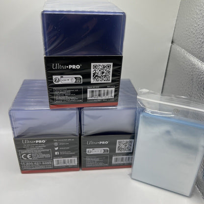 Ultra Pro 3X4 100pt Point Toploaders 3 Packs of 25 and 100 Thick Sleeves