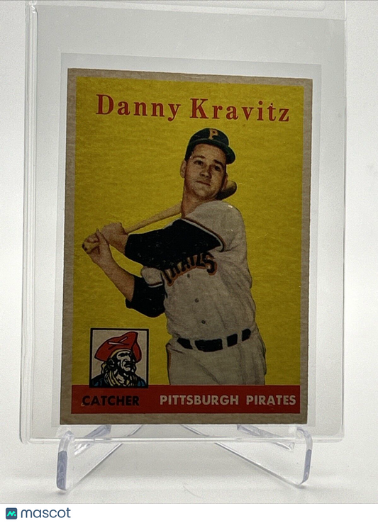 1958 Topps Danny Kravitz Baseball Card #444 EX Quality #3 FREE SHIPPING