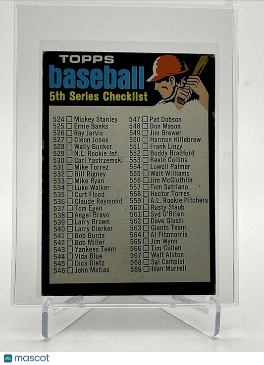 1971 Topps 5th Series Checklist Baseball Card #499 Poor Quality FREE SHIPPING