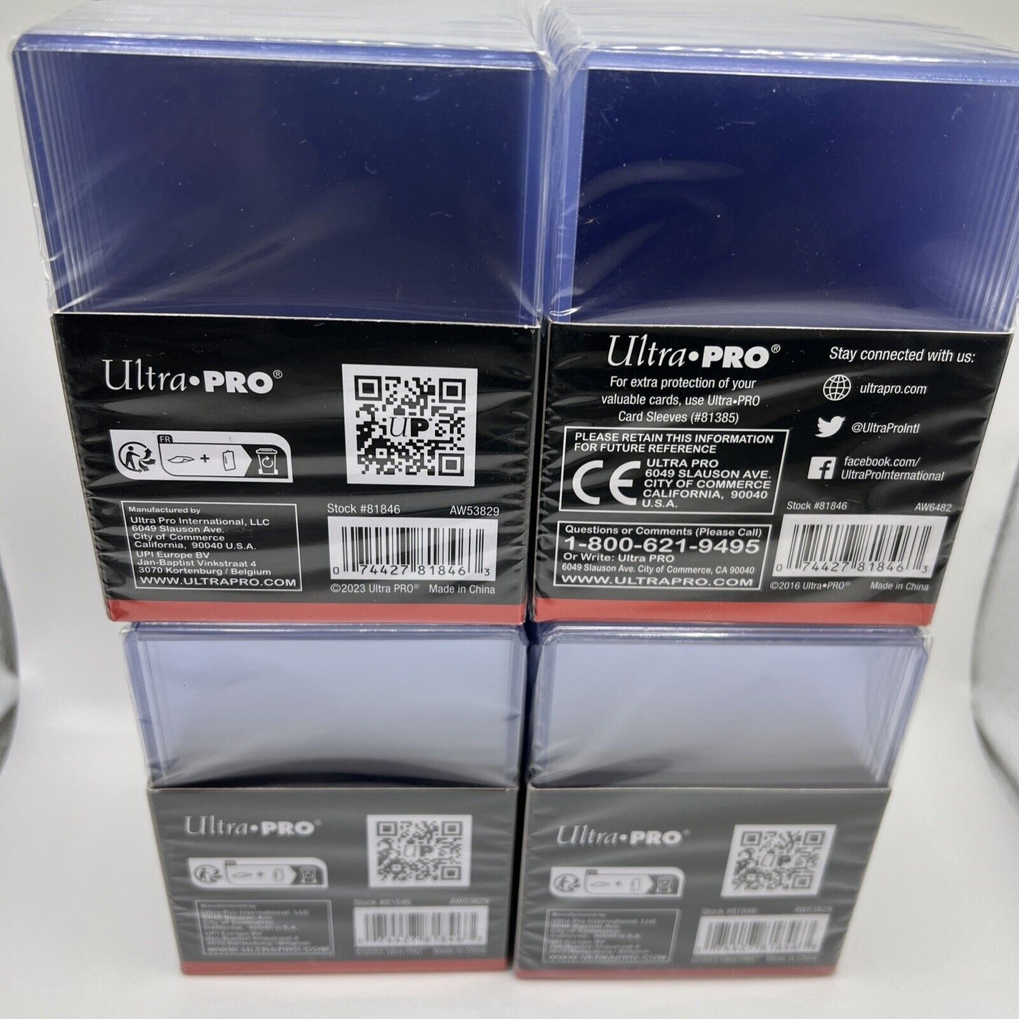 Ultra Pro 3X4 Thick Toploaders 4 Packs of 25 for up to 100pt Point Cards