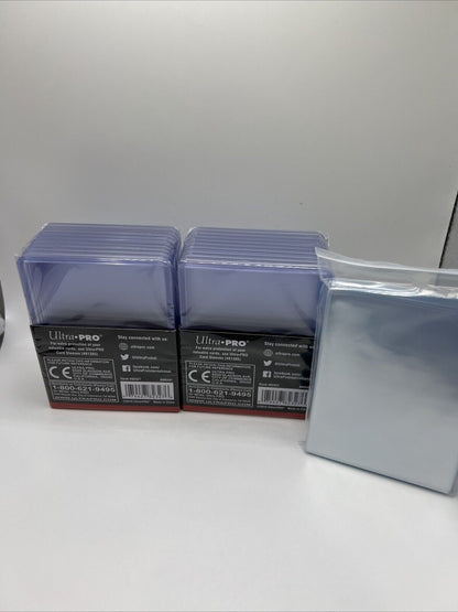 Ultra Pro 3X4 Thick Toploaders 130pt Point 2 Packs of 10 AND 100 THICK SLEEVES