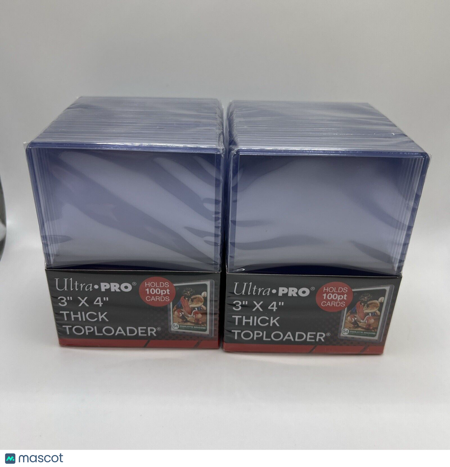 Ultra Pro 3X4 Thick Toploaders 2 Packs of 25 for up to 100pt Point Cards