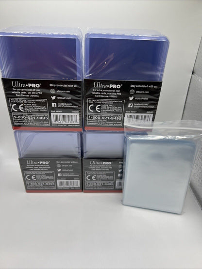Ultra Pro 3X4 Thick Toploaders 130pt Point 4 Packs of 10 AND 100 THICK SLEEVES