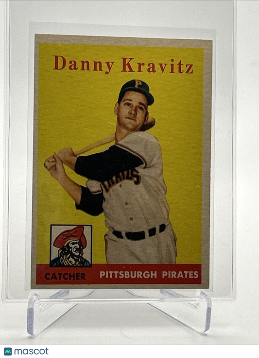 1958 Topps Danny Kravitz Baseball Card #444 EX-MT Quality #2 FREE SHIPPING