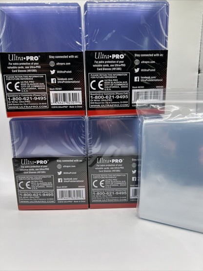 Ultra Pro 3X4 Thick Toploaders 120pt Point 4 Packs of 10 AND 100 Thick Sleeves