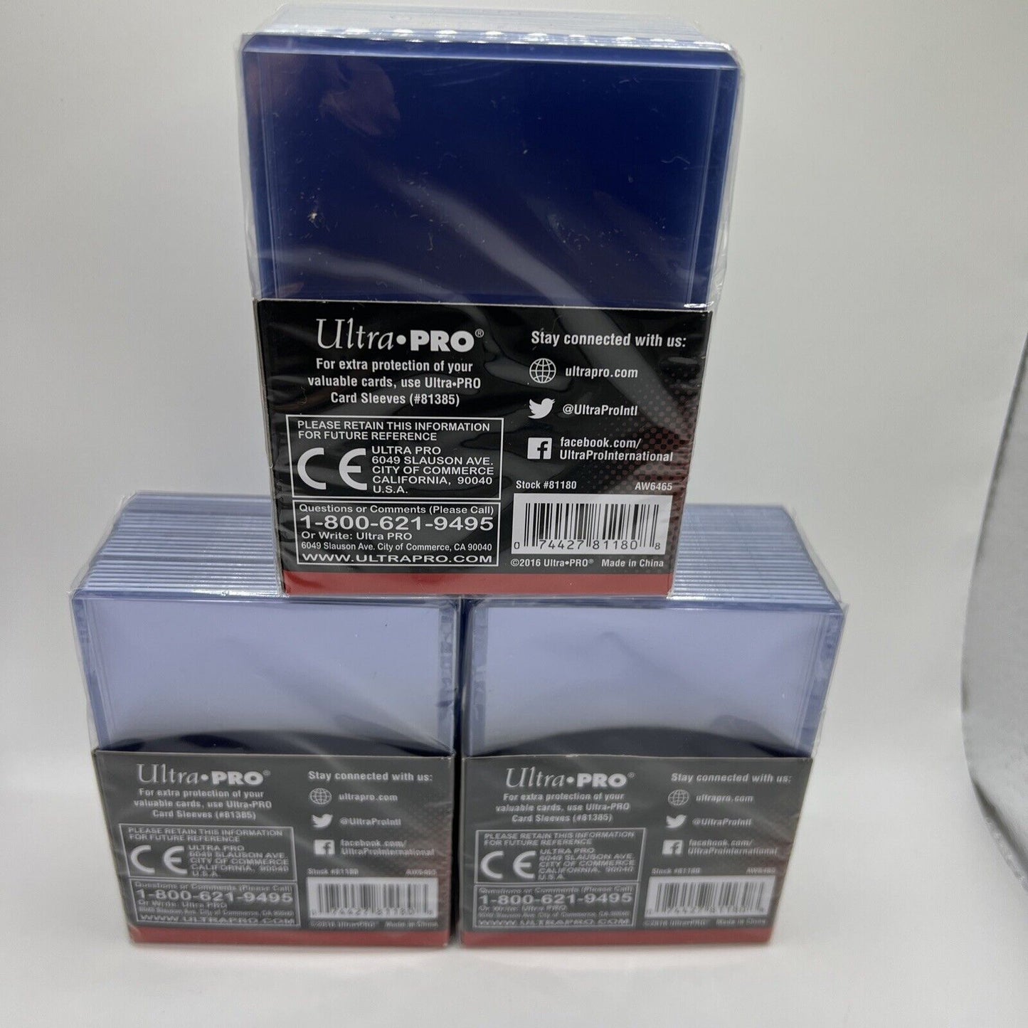 Ultra Pro 3X4 GOLD ROOKIE 35pt Toploaders 3 Packs of 25 for Standard Sized Cards