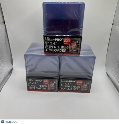 Ultra Pro 3X4 Super Thick Toploaders 3 Packs of 10 for up to 260pt Cards